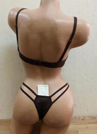 Dama kier комплект женского нижнего белья коричнево бежевый на пушапе польша размер 70c, 70d5 фото