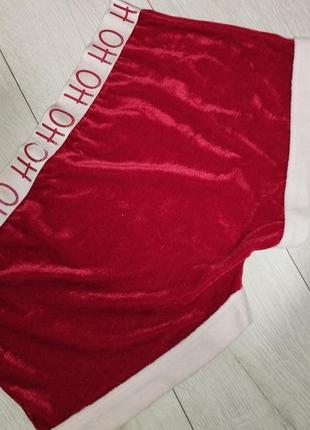 Бархатные красные трусы боксеры -новодний костюм для санты3 фото