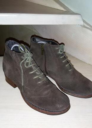 Замшевые ботиночки - оксфорды итальянского бренда реsaro размер 39 (25 см)
