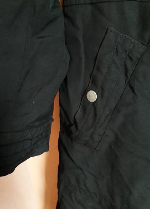 Черная длинная куртка3 фото