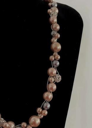 Винтажное ожерелье из жемчуга, винтажная бижутерия из америкы2 фото