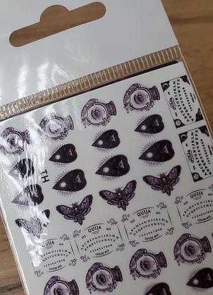 Ногти наклейки ирландия переводилки ведьма мотылек уиджи доска дьявола предсказаний