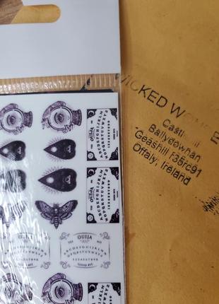 Ногти наклейки ирландия переводилки ведьма мотылек уиджи доска дьявола предсказаний
