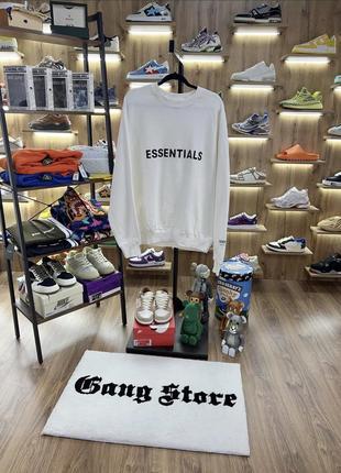 Світшот fear of god essentials white logo