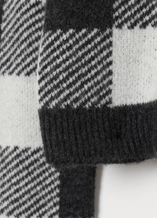 Шерстяной свитер джемпер в клетку h&amp;m2 фото