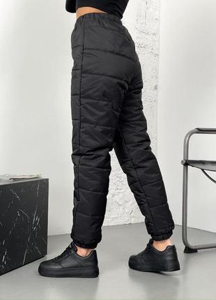 Тепленькие женские брюки из плащевой ткани на силиконе 150 и на&nbsp; флисовой подкладе5 фото