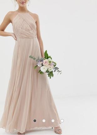 Сукня максі зі складками на ліфі asos design bridesmaid3 фото