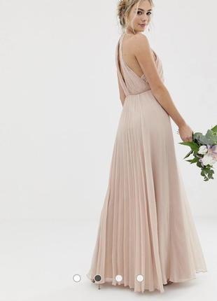 Сукня максі зі складками на ліфі asos design bridesmaid2 фото