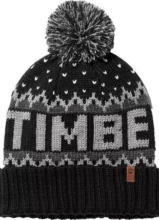 Шапка timberland logo knit pom beanie tb0a1eh2 001