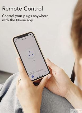 Wi-fi розетка nooie, розумна розетка з wi-fi4 фото