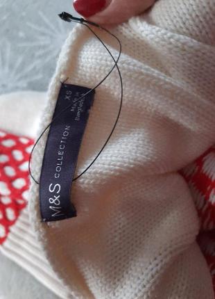 Джемпер средней вязки m&s  59%,cotton 10% шерсть7 фото