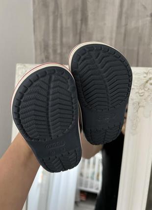 Дитячі крокси crocs crocband! оригінальні сабо crocs сині резинові крокси3 фото