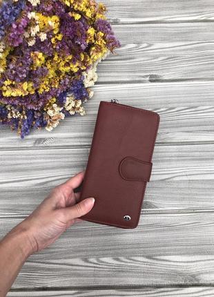Шкіряний жіночий гаманець (портмоне) на магніті фірми balisa