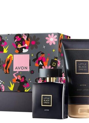 Парфумерно-косметичний набір «hey, beautiful. little black dress» avon в коробці