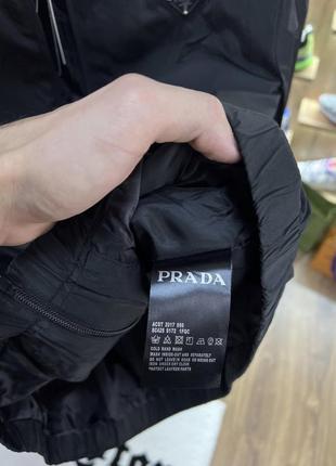 Ветровка prada black small logo5 фото