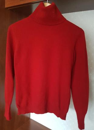 Классического красного цвета шотландский кашемировый свитер, гольф кашемир5 фото