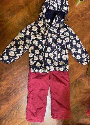 Зимовий комбінезон для дівчинки штани + куртка 2-3роки 92-98 см