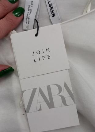 Новая рубашка свободного кроя коттон zara7 фото