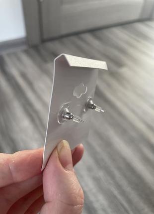 Сережки кульчики пусети вузлики срібні якісні стильні