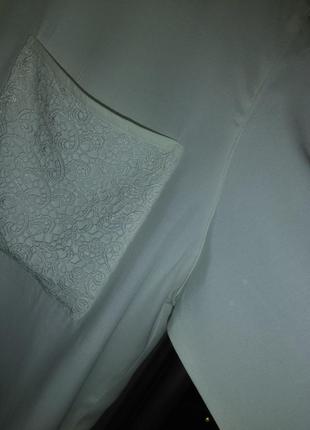 Винтажная блуза / рубашка с кружевом malvin (100% вискоза)8 фото