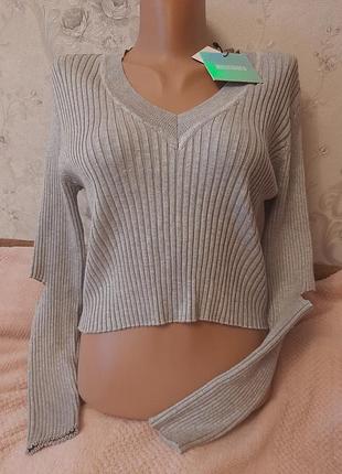Кофточка лонгслив в рубчик 8