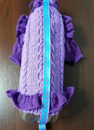 Платье вязаное для собак handmade2 фото