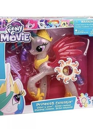 Оригінал інтерактивна поні my little pony glitter glow princess celestia принцеса поні селестія світиться