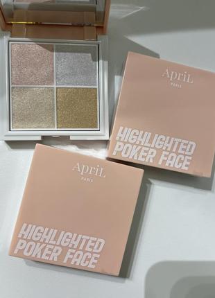 Хайлайтер april highlighting palette 7 г, glow girl