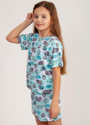 Сиреневая легкая пижама подростковая5 фото