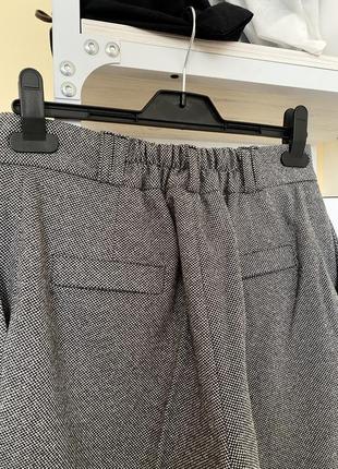 Теплі класичні повсякденні завужені штани брюки кашемір в крапочку зимові2 фото
