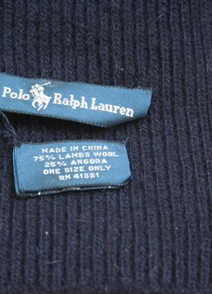 Шерстяной шарф polo ralph lauren 198 25 см7 фото