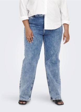 Прямые джинсы высокая посадка большой размер батал5 фото
