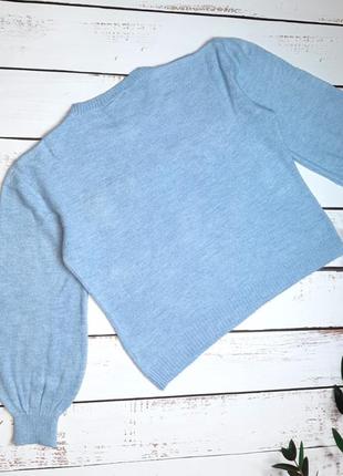 1+1=3 стильный нежно-голубой новогодний свитер оверсайз george, размер 48 - 504 фото