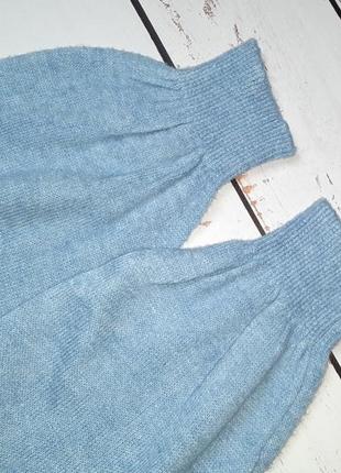 1+1=3 стильный нежно-голубой новогодний свитер оверсайз george, размер 48 - 507 фото