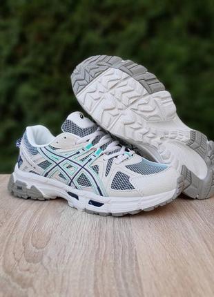 Asics gel-kahana 8 бежевые с салатовым3 фото