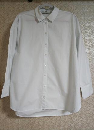 Актуальна класична біла сорочка рубашка оверсайз oversize бренд c&a