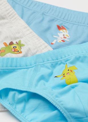 2 - 4 роки h&m нові фірмові труси трусики упаковка трусів хлопчику 5 пар pokémon покемон2 фото