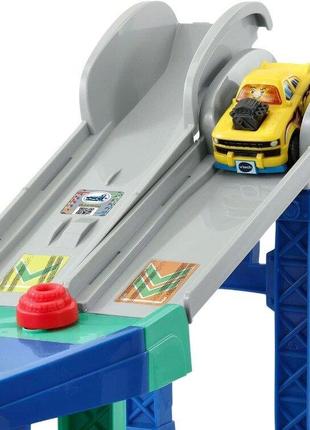 Великий трек з машинкою vtech go go smart wheels 4-in-1 zig-zag raceway оригінал8 фото