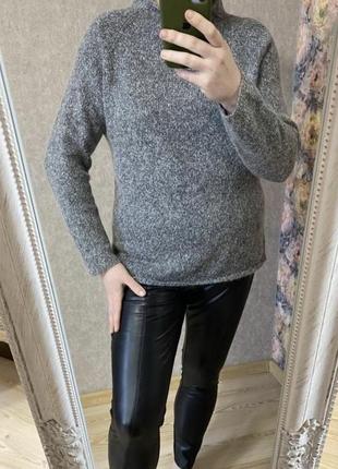 Незрівнянний теплий прямий джемпер із горлом 55% шовку 50 р h&amp;m