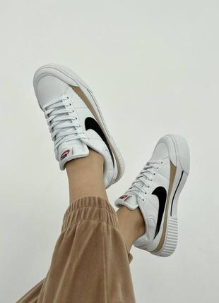 Женские кроссовки nike court legacy white black