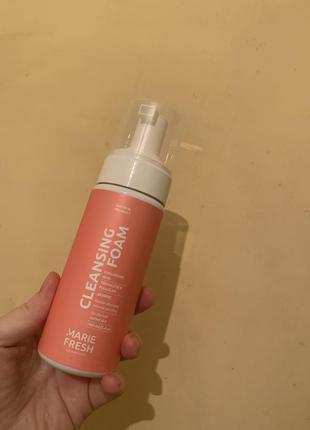 Нова пінка для вмивання marie fresh cosmetics cleansing foam для сухої та нормальної шкіри, 160 мл