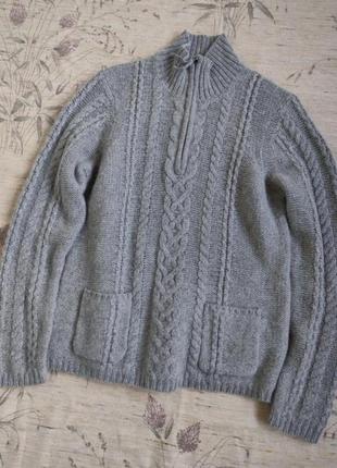 Теплый вязаный свитер кофта шерсть ангора
