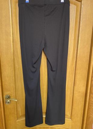 Новые чёрные брюки лосины в рубчик шикарно тянуться 52-54 р  h&m6 фото