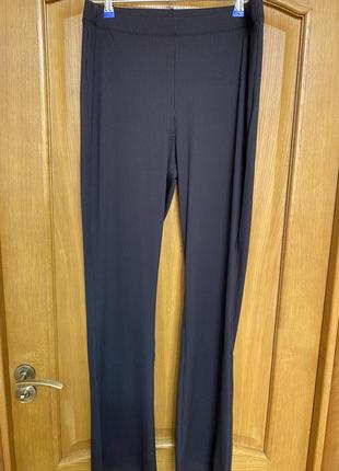 Новые чёрные брюки лосины в рубчик шикарно тянуться 52-54 р  h&m9 фото