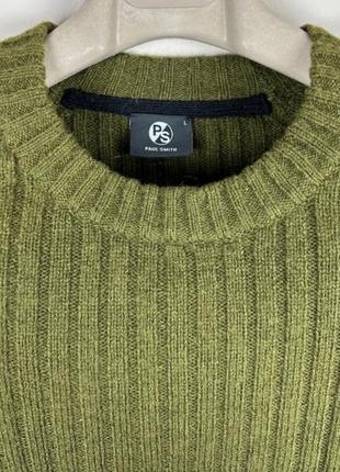 Paul smith свитер рубчик шерсть шерсть милитари хаки зеленый свитер кофта пуловер премиум горпкор4 фото