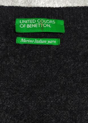 Свитер united colors of benetton 100% merino wool мягкий, легкий и теплый6 фото