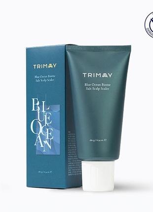 Пілінг для шкіри голови із морською сіллю trimay blue ocean biome salt scalp scaler 180 мл