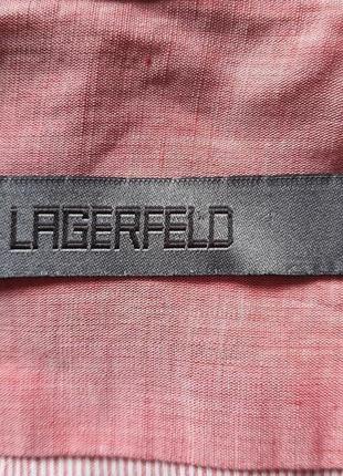 Karl lagerfeld стильная мужская рубашка хлопок лен2 фото