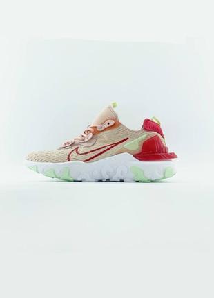 Кросівки жіночі рожеві / оранжеві nike react vision "orange"