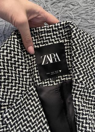 Укороченный твидовый жакет zara3 фото